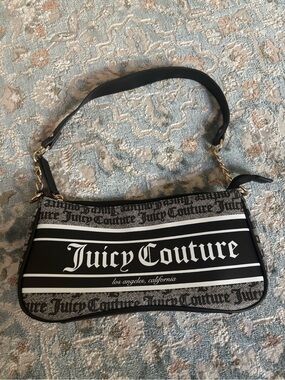 Juicy Couture Black and White Logo Shoulder Bag